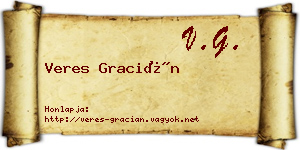 Veres Gracián névjegykártya